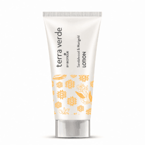 Terra Verde lotion with marigold design